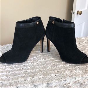 Vince Camuto Open Toe Suede & Leather Bootie, 8M